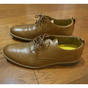Amberjack  Original Light Brown Leather Oxford Comfort Soft Shoes Men Sz 10.5